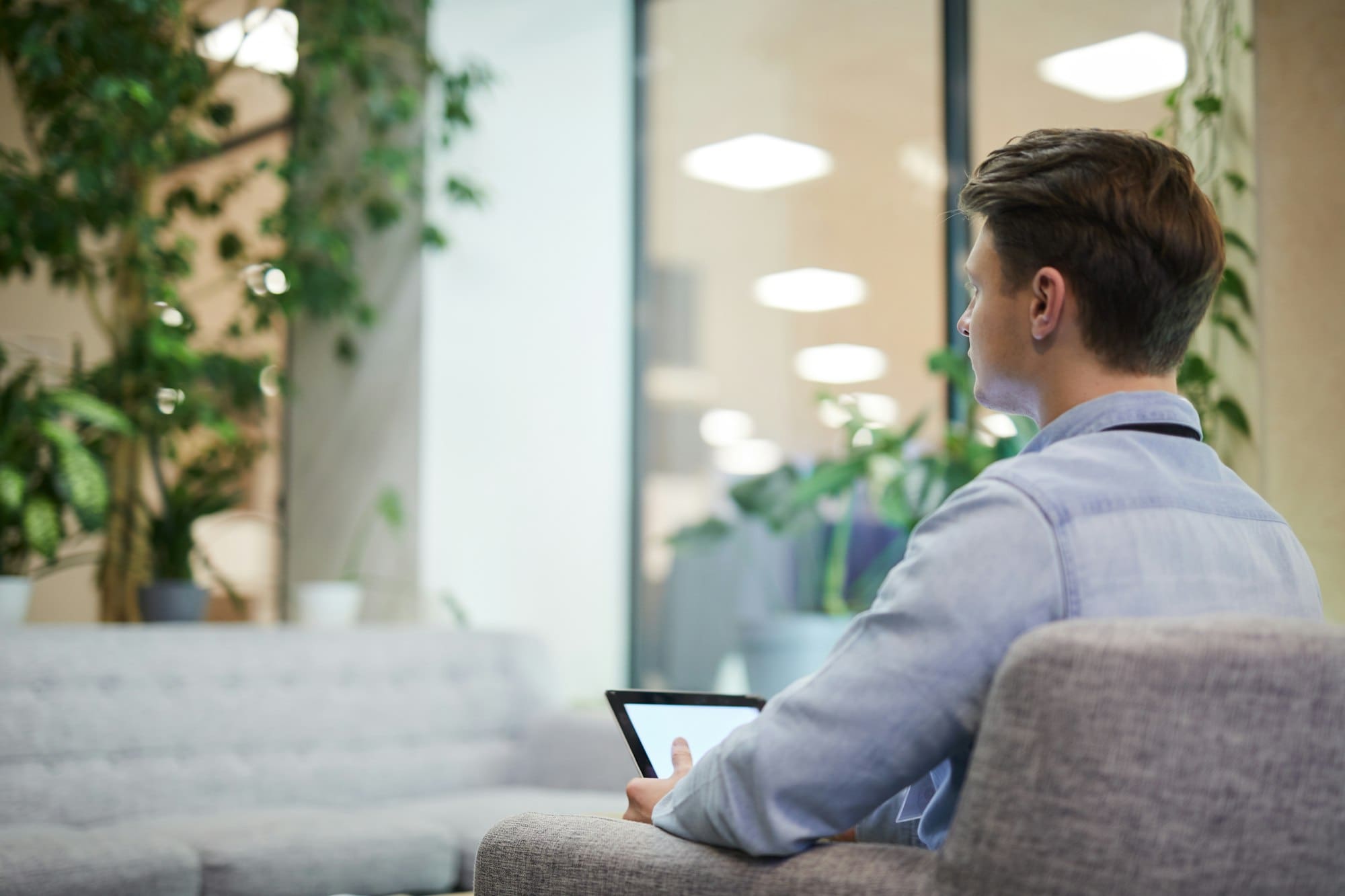 Businessman planning advertisement campaign